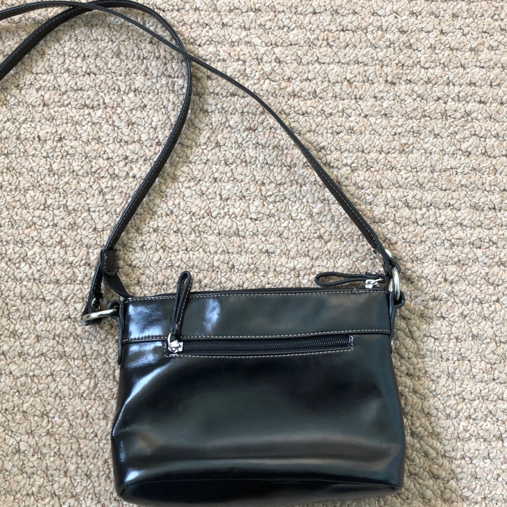 Black leather crossbody - Picture 2 of 4